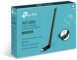 Сетевой адаптер WiFi TP-Link Archer T3U Plus AC1300 USB 3.0 (ант.внеш.несъем.)