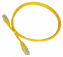 Патч-корд Lanmaster UTP TWT-45-45-5.0-YL RJ-45 вил.-вилка RJ-45 кат.5E 5м желтый ПВХ (уп.:1шт)