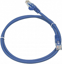 Патч-корд Lanmaster LAN-PC45/U5E-1.0-BL UTP RJ-45 вил.-вилка RJ-45 кат.5E 1м синий LSZH (уп.:1шт)