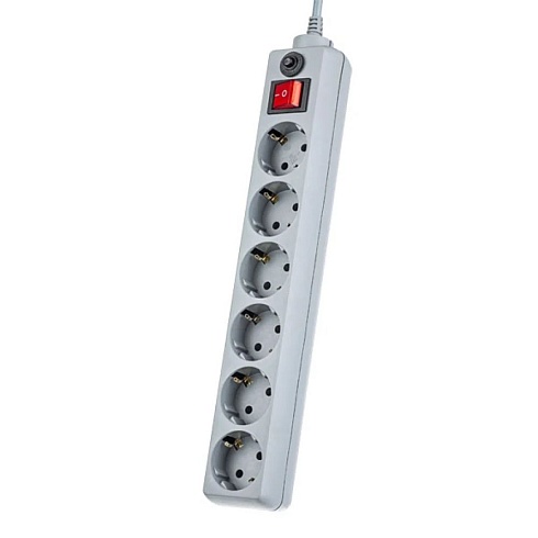 Сетевой фильтр Perfeo PF-PP-6/18-G POWER+ 6 роз. 1.8м серый (PF_A4671)