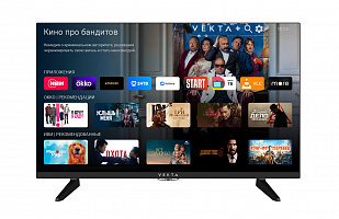 Телевизор LED 32" Vekta LD-32SR4912BS черный SmartTV AndroidTV