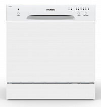 Посудомоечная машина Hyundai DT403 белый, 8 комплектов, компактная