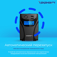 ИБП Ippon Back Power Pro II Euro 850 480Вт 850ВА черный