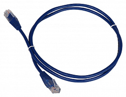 Патч-корд Lanmaster TWT-45-45-0.5-BL UTP RJ-45 вил.-вилка RJ-45 кат.5E 0.5м синий ПВХ (уп.:1шт)