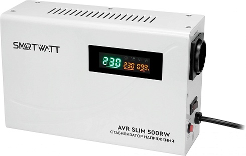 Стабилизатор напряжения Smartwatt AVR Slim 500RW 500ВА белый (4512020310002)