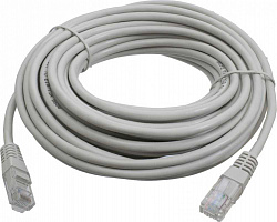 Патч-корд Lanmaster LAN-PC45/U5E-5.0-GY UTP RJ-45 вил.-вилка RJ-45 кат.5E 5м серый LSZH (уп.:1шт)