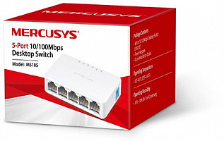 Коммутатор Mercusys MS105 5x100Mb неуправляемый