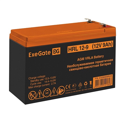 Батарея для ИБП ExeGate HRL 12-9 12В 9Ач (EX285659RUS)