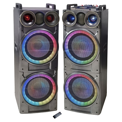 Минисистема Supra SMB-2150 черный 1200Вт FM USB BT SD (в комплекте: активн.+пассив.колонки)