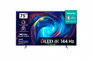 Телевизор QLED 75" Hisense 75E7KQ PRO Smart TV серый 4K