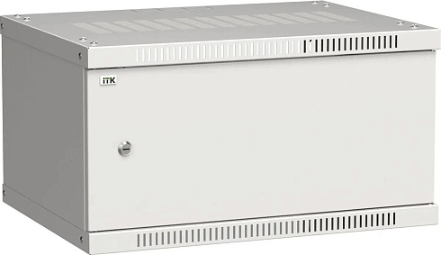 Шкаф коммутационный ITK Linea WE (LWE3-06U64-MF) настенный 6U 600x450мм пер.дв.металл 50кг серый 400мм 200град. 320мм IP20 сталь