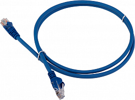 Патч-корд Lanmaster LAN-PC45/U5E-5.0-BL UTP RJ-45 вил.-вилка RJ-45 кат.5E 5м синий LSZH (уп.:1шт)