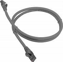 Патч-корд Lanmaster LAN-PC45/S6A-1.0-GY FTP RJ-45 вил.-вилка RJ-45 кат.6A 1м серый LSZH (уп.:1шт)