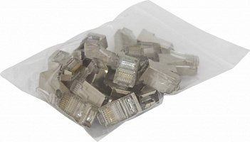 Коннектор RJ45 Silver (упак.:20шт)