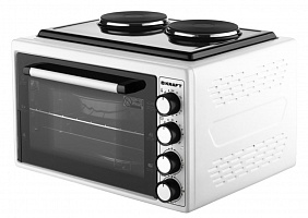 Мини-печь с плитой Kraft KF-MOHP 3800 W 38л 1500Вт белый