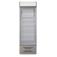 Холодильная витрина Бирюса Б-M310P металлик однокамерная вертикальная ручка