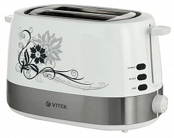 Тостер Vitek VT-7160 850Вт белый/серебристый