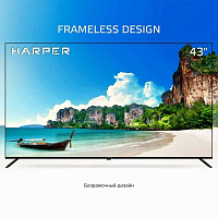 Телевизор LED 43" Harper 43U770TS черный SmartTV