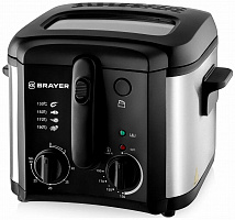 Фритюрница Brayer BR2833 2.5л 1600Вт черный металлик 