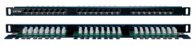 Патч-панель Hyperline PPHD-19-24-8P8C-C5E-110D 19" 0.5U 24xRJ45 кат.5e UTP