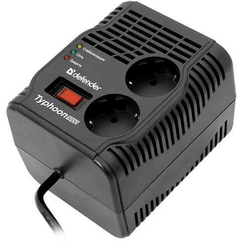 Стабилизатор напряжения Defender AVR TYPHOON 320Вт 1000ВА черный 