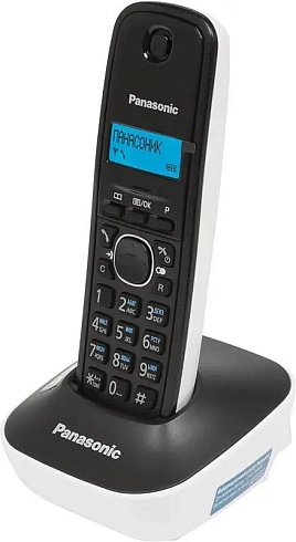 Р/Телефон Dect Panasonic KX-TG1611RUW белый/черный 