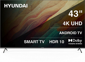 Телевизор LED 43" Hyundai H-LED43BU7009 черный 4К SmartTV Android