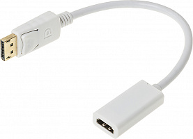 Переходник HDMI (f)/DisplayPort (m) белый