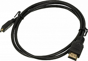 Кабель Micro HDMI (m)/HDMI (m) 1м. Позолоченные контакты черный