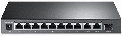 Коммутатор TP-Link TL-SL1311MP 8x100Mb 2G 1SFP 8PoE+ 124W неуправляемый