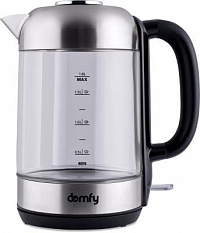 Чайник электрический Domfy DSM-EK401 1.8л  2200Вт черный/прозрачный 