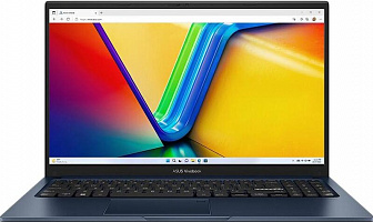 Ноутбук 15.6" Asus X1504VA-BQ282 темно-синий i5-1335U 8GB/512GB Intel Iris Xe Graphics матовый IPS FHD noOS (90NB10J1-M00BM0)