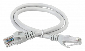 Патч-корд ITK PC01-C5EU-1M5 UTP RJ-45 вил.-вилка RJ-45 кат.5E 1.5м серый ПВХ (уп.:1шт)