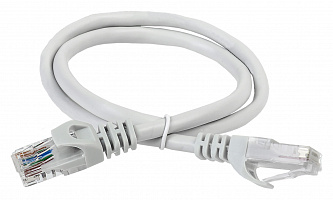 Патч-корд ITK PC01-C5EU-1M UTP RJ-45 вил.-вилка RJ-45 кат.5E 1м серый ПВХ (уп.:1шт)