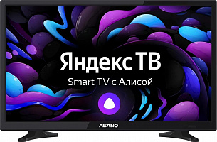 Телевизор LED 24" Asano 24LF8010T черный SmartTV