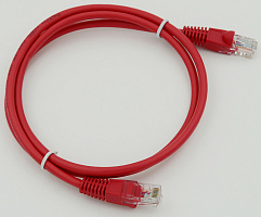 Патч-корд cat5E molded 1м красный RJ-45 (m)-RJ-45 (m)