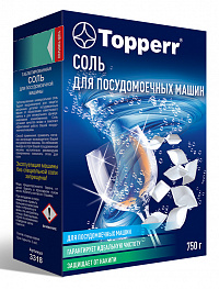 Соль Topperr таблетированная универсальная 0.75кг (3318) для посудомоечных машин