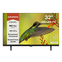 Телевизор LED 32" Grundig 32 GHH 6500 черный SmartTV AndroidTV безрамочный