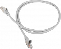 Патч-корд Lanmaster TWT-45-45-1.0/S6-GY FTP RJ-45 вил.-вилка RJ-45 кат.6 1м серый ПВХ (уп.:1шт)