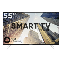 Телевизор LED 55" Soundmax SM-LED55M04SU черный 4K UHD SmartTV Яндекс.ТВ