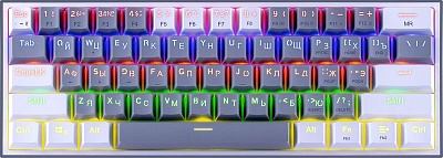 Клавиатура Defender FIZZ LED проводная белый/серый (70675)