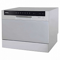 Посудомоечная машина Korting KDF2050S серебристая, 6 комплектов, компактная
