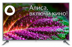 Телевизор LED 55" Starwind SW-LED55UG400 стальной 4K Ultra HD SmartTV Яндекс.ТВ
