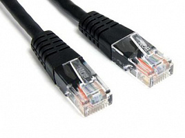 Патч-корд Lanmaster TWT-45-45-0.5-BK UTP RJ-45 вил.-вилка RJ-45 кат.5E 0.5м черный ПВХ (уп.:1шт)