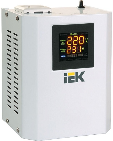 Стабилизатор напряжения IEK Boiler 500Вт 500ВА белый 