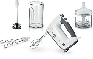 Миксер ручной Bosch MFQ37480 750Вт белый/серый