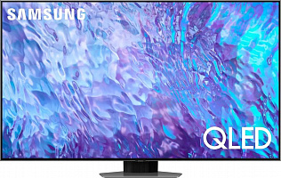 Телевизор QLED 55" Samsung QE55Q80CAUXRU черненое серебро SmartTV безрамочный