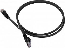 Патч-корд Lanmaster LAN-PC45/U6-1.0-BK UTP RJ-45 вил.-вилка RJ-45 кат.6 1м черный LSZH (уп.:1шт)