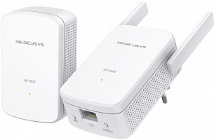 Сетевой адаптер Powerline Mercusys MP510 KIT AV1000 Gigabit Ethernet (ант.внеш.несъем.) 2ант. (упак.:2шт)