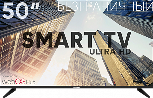 Телевизор LED 50" Soundmax SM-LED50M04SU черный SmartTV безрамочный